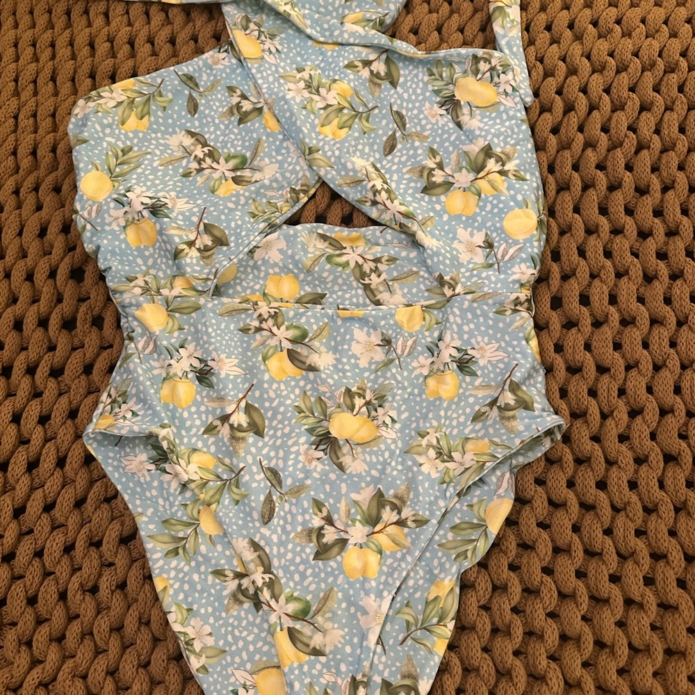JMP the label Lemon Floral Blue Women's Swim